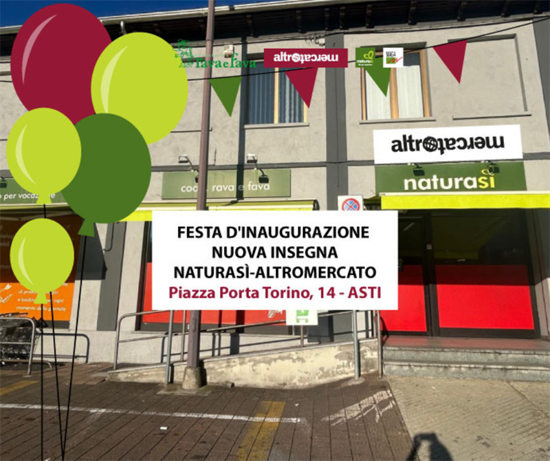 La Cooperativa Della Rava e della Fava inaugura la nuova insegna Naturasì-Altromercato